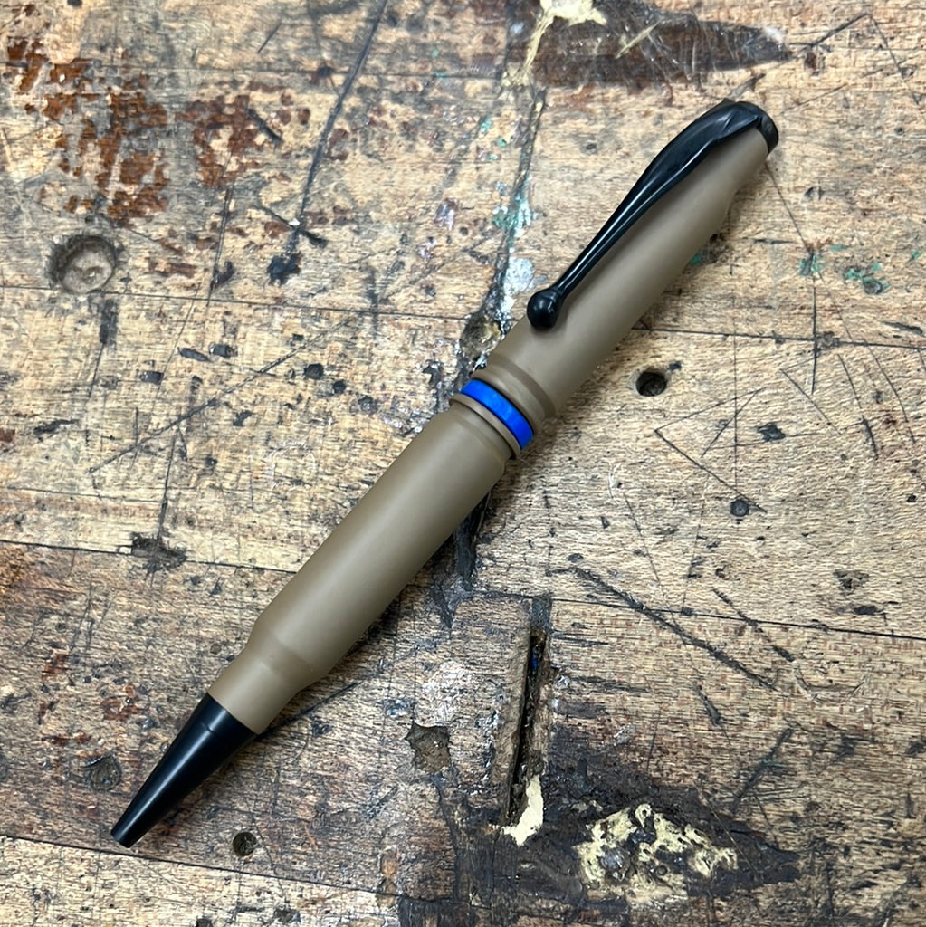 Cerakoted Custom Bullet Pen Thin Blue Line Police Officer Pen