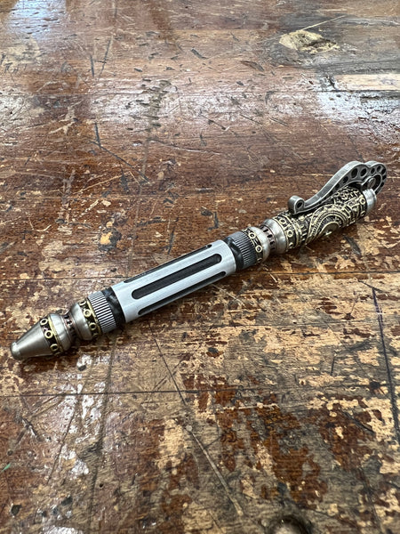 Silver Steampunk Custom Pen