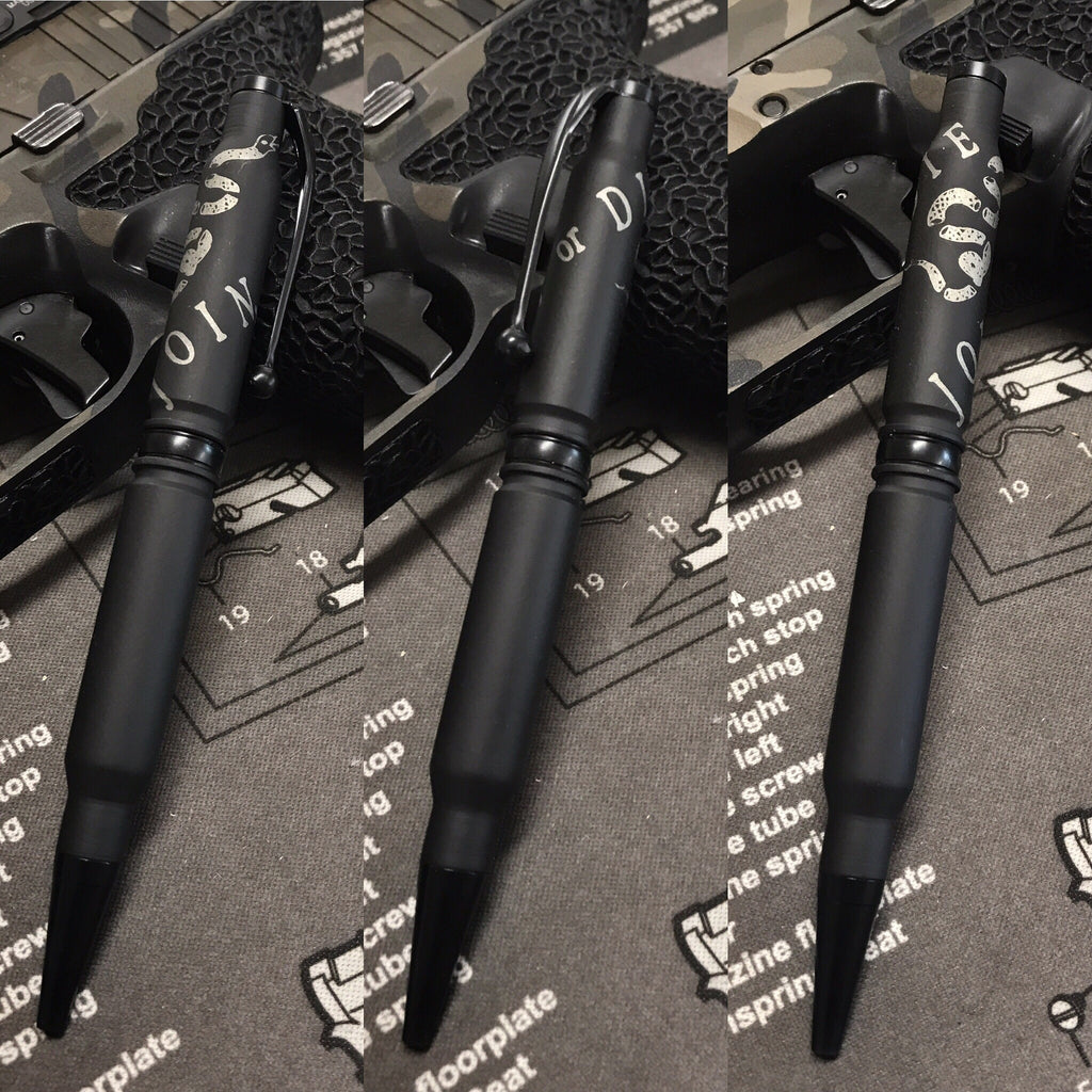 Join or Die Bullet Casing Handmade Pen