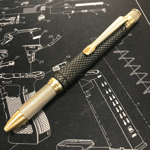 Brass Knurled Click Pen