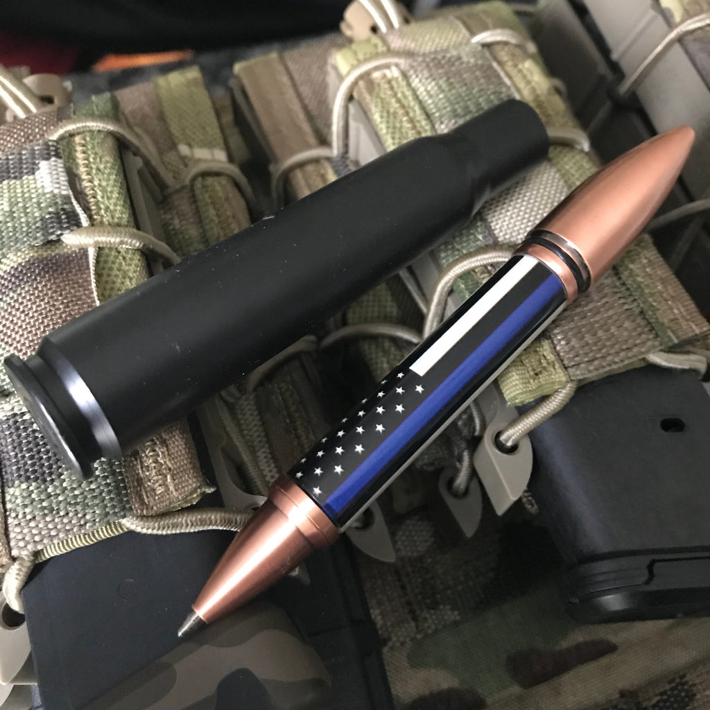 50 Caliber Thin Blue Line Pen