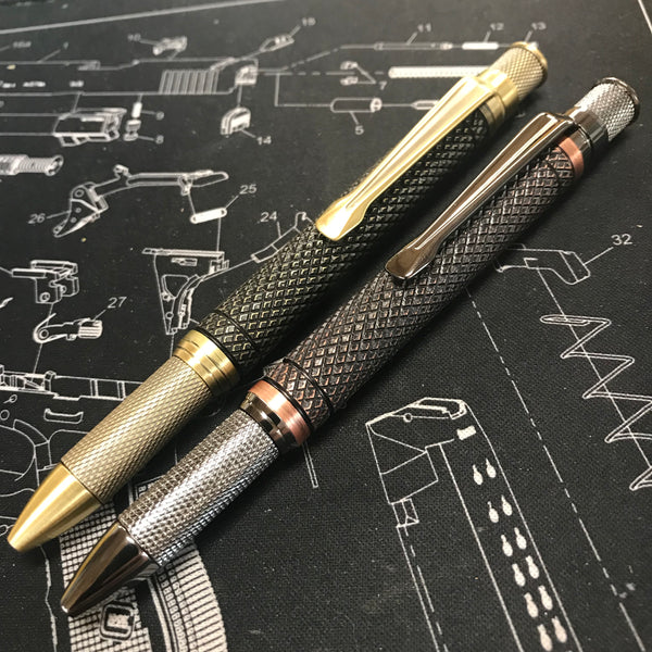 Brass and Copper Knurled Pens